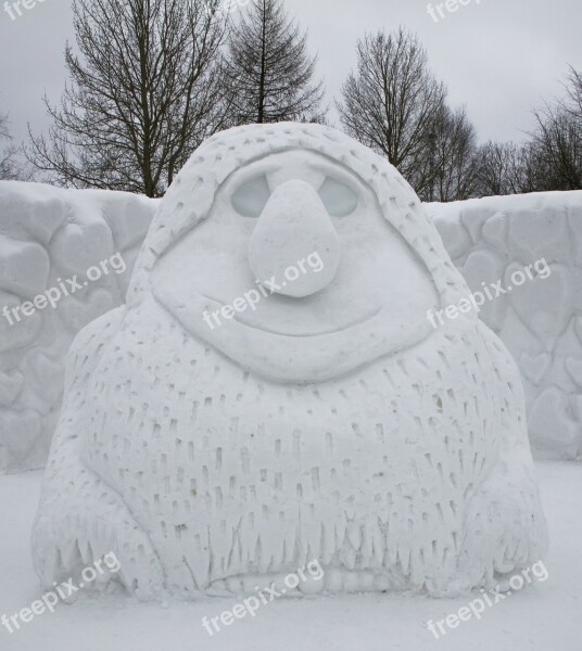 Troll Snow Giant Snow Wall Snowy