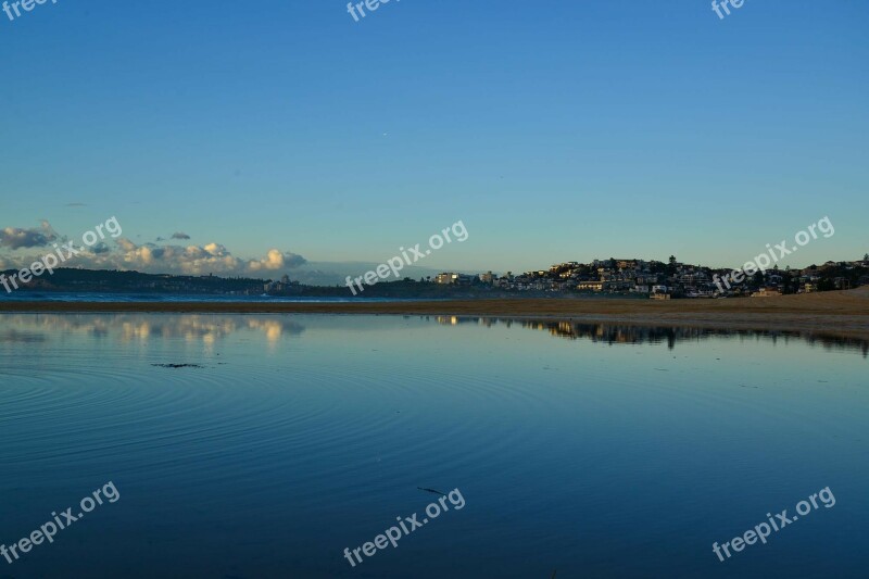 Sunrise Curl Curl Sydney Australia Reflection