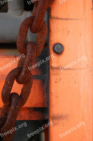 Rust Abstract Rivets Steel Chain Rusty