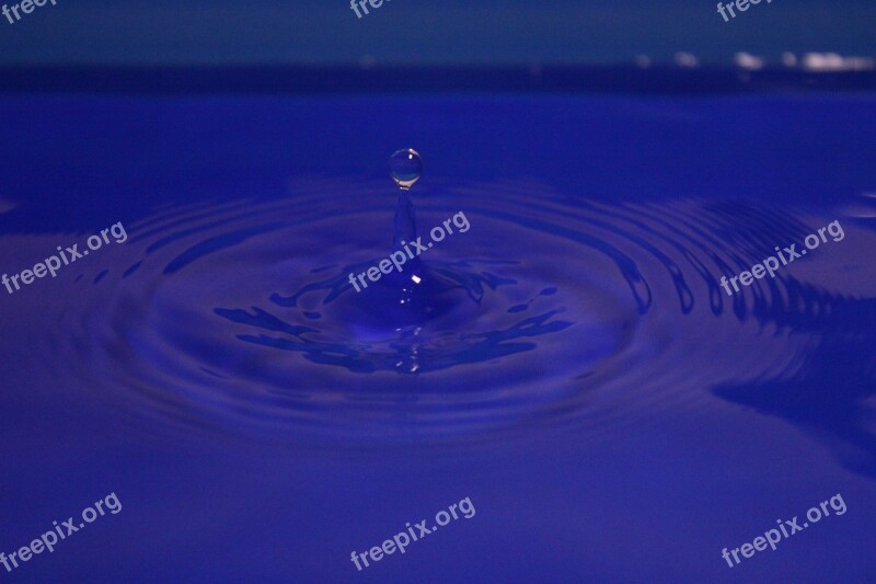 Drop Of Water Blue Water Free Photos