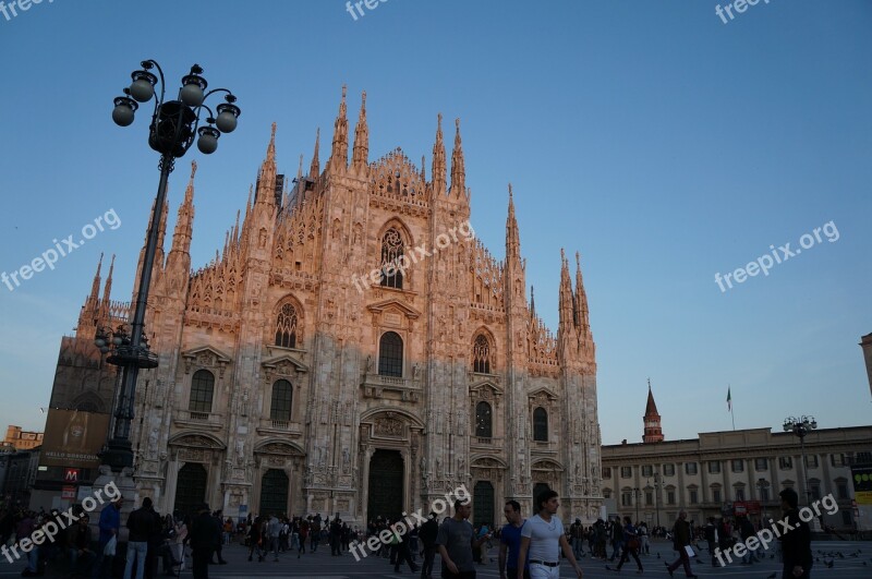 Milan Cathedral Church City Architecture