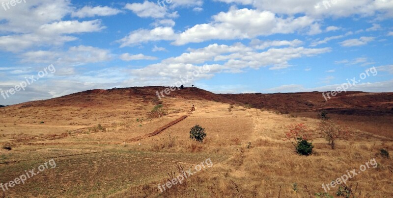 Landscape Hilly Sky Clouds Dharwad