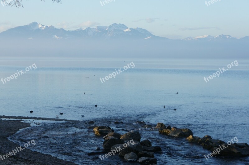 Chiemsee Mood Lake Water Mountains