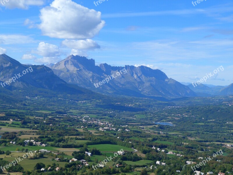 Valley Of Champsaur Landscape Hautes Alpes Nature Mountain