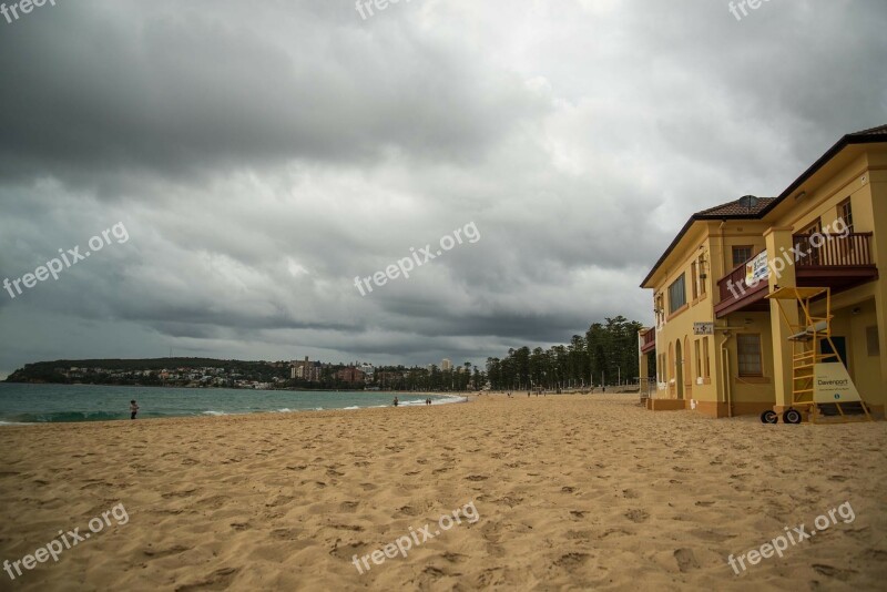 Manly Sydney Australia Bad Weather Ocean