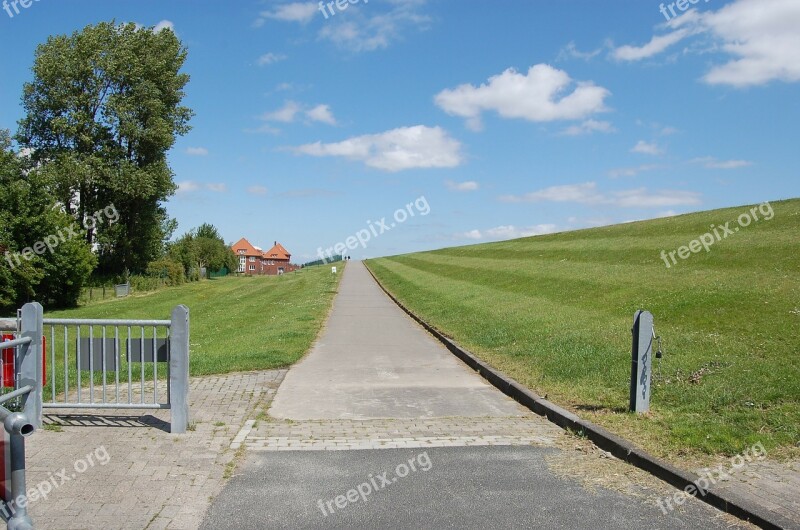 Weather Dike Sky Northern Germany East Frisia