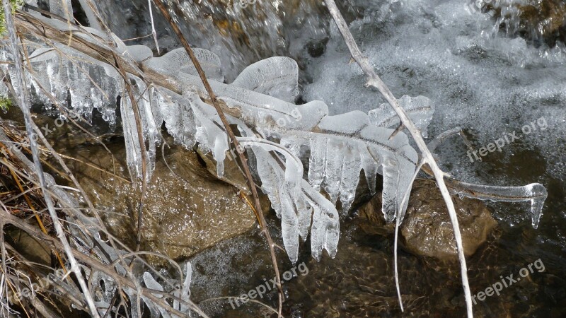 Ice Formations Winter Landscapes Detail Cold