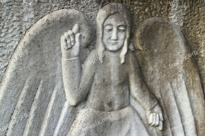 Relief Stone Symbol Angel Note