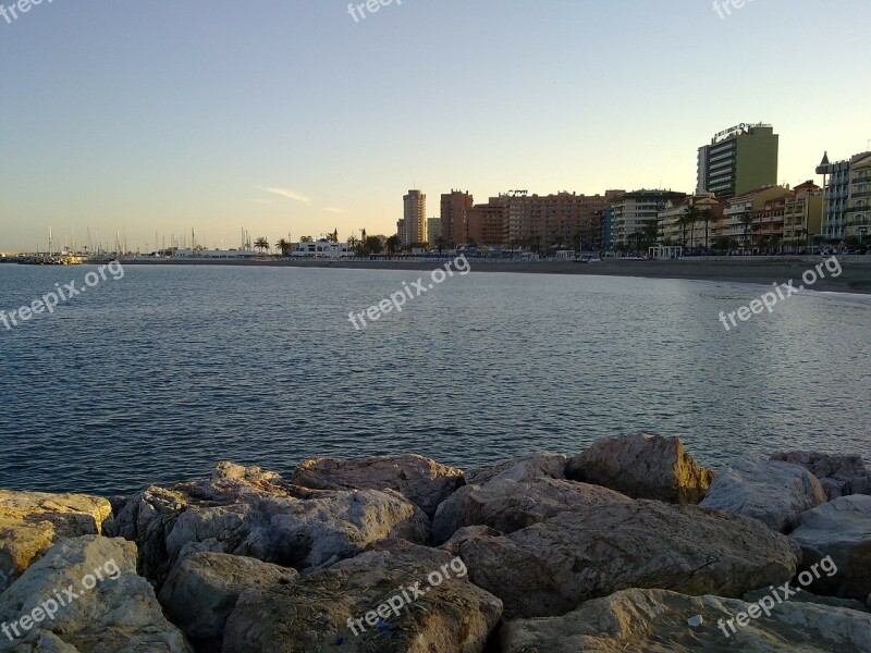 Rock Port Fuengirola Water Sea