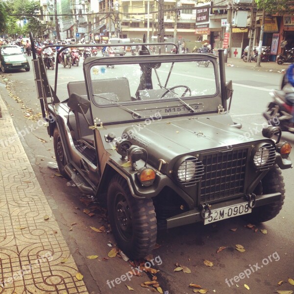 Vietnam Ho Chi Minh Saigon 2013 Military Jeep