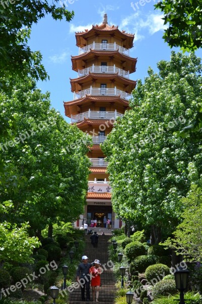 Pagoda Tower Alignment Stairs Free Photos