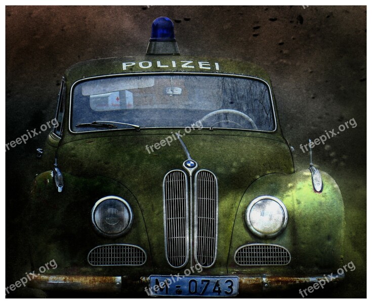 Police Car Oldtimer Movie Car Isar12 Auto