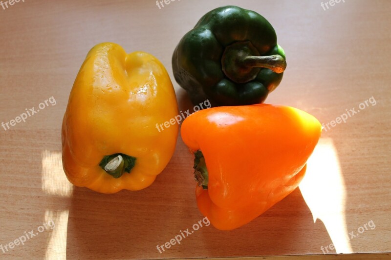 Paprika Green Peppers Yellow Peppers Vegan Vegetarian