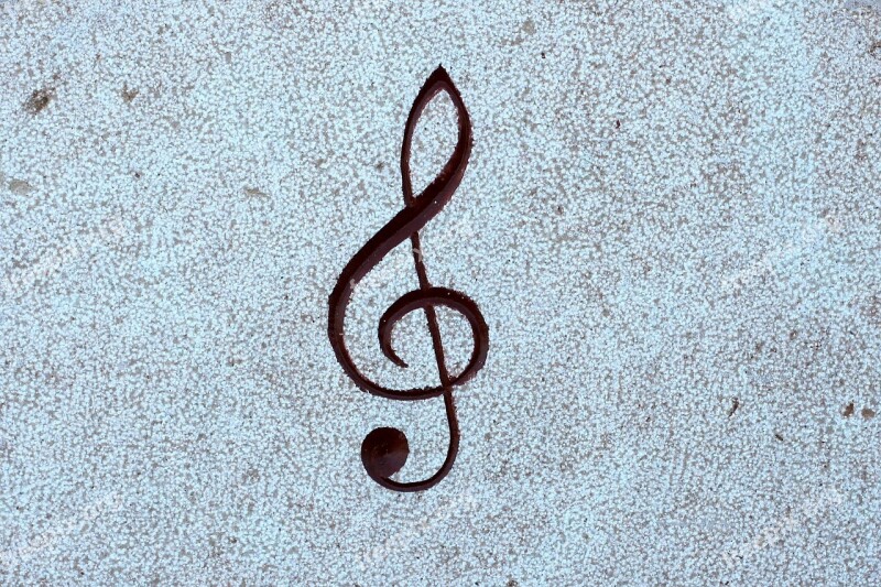 Relief Stone Note Music Treble Clef