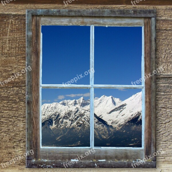 Window Old Hut Kahl Mountains