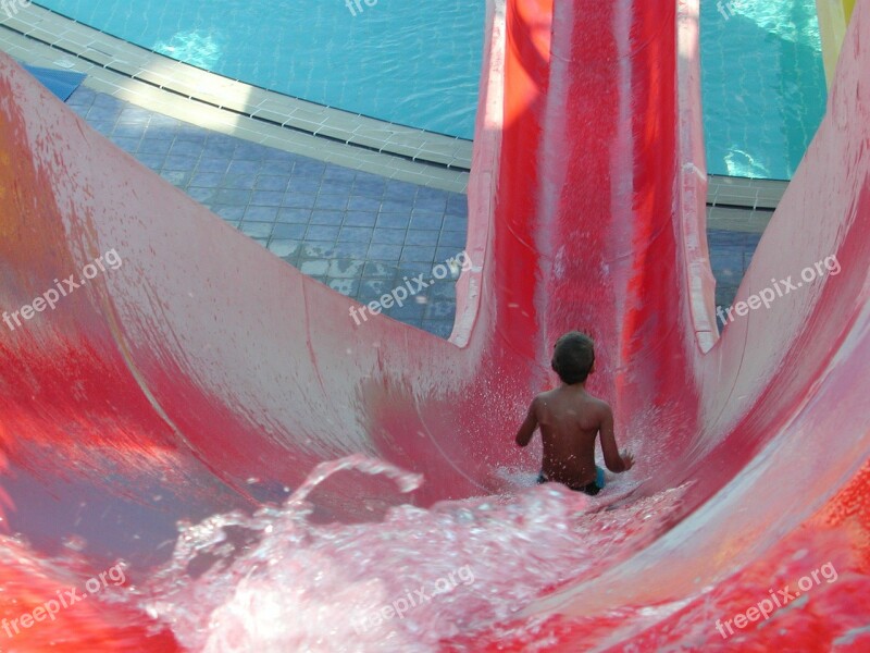 Slide Slip Child Slips Water Park Swimming Pool