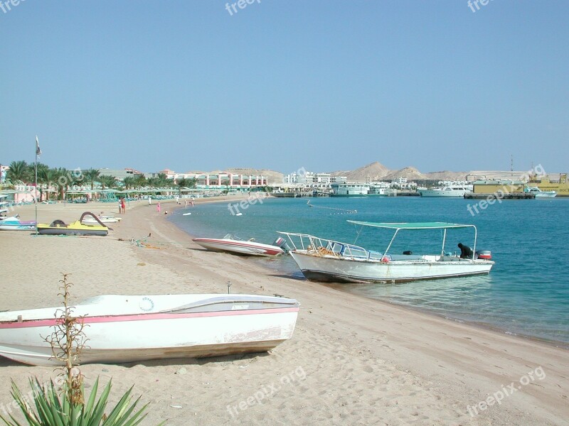 Egypt Africa Sea Beach Boats