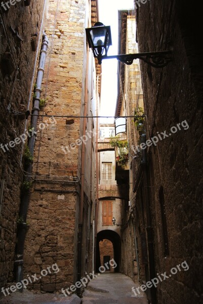 Old Street Street Volterra Italy Free Photos