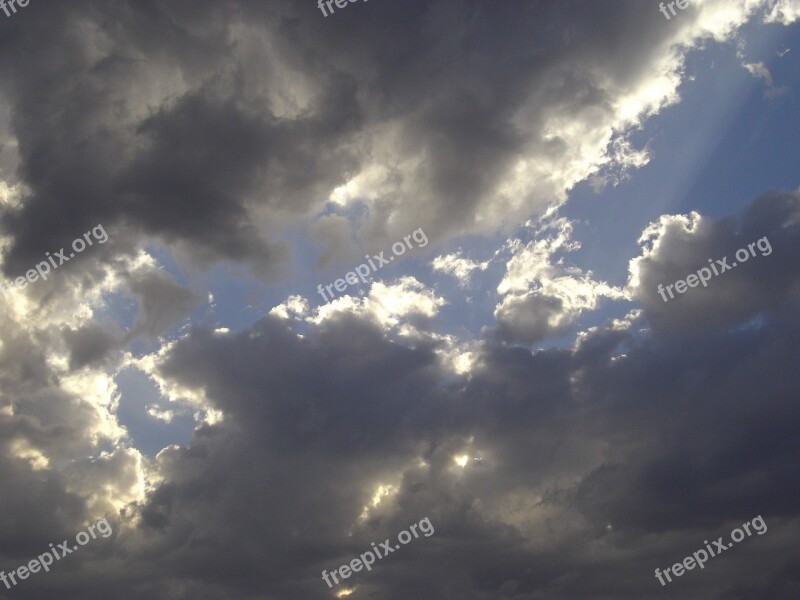 Clouds Sky Light Sun Rays