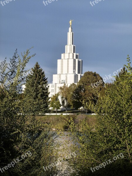 Mormon Temple Building Idaho Falls City