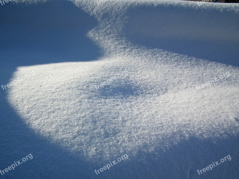 Winter Snow Snowdrift Snowflakes Snowfall