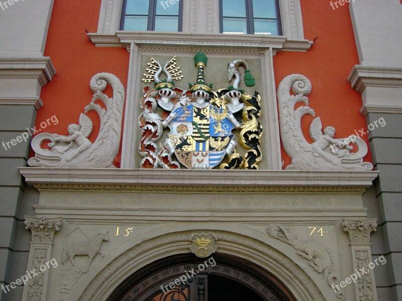 Town Hall Portal Renaissance Coat Of Arms Gotha