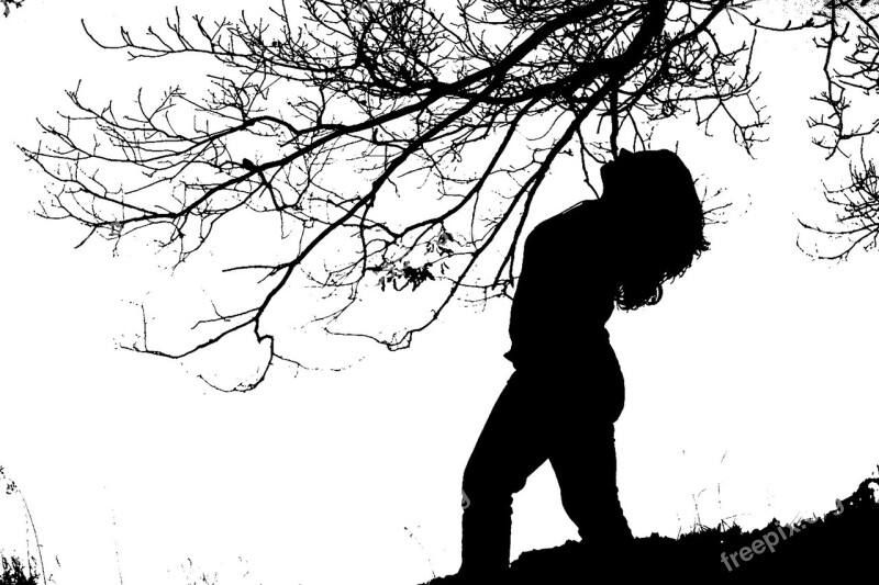 Silhouette Girl B W Photography Free Photos