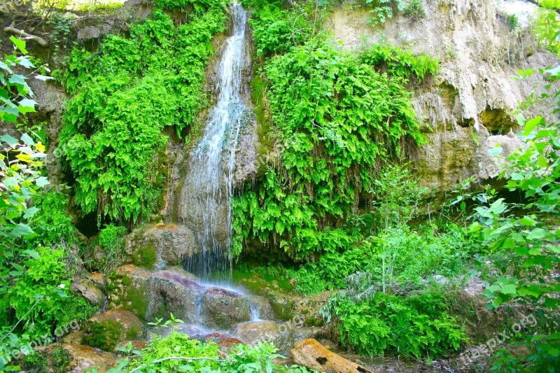 Waterfall Nature Water Natural Water Green