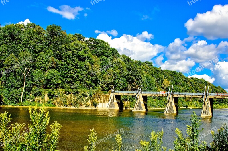 Bridge River Water Bushes Nature