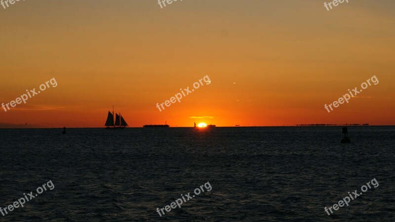 Sunset Afterglow Sky Landscape Nature