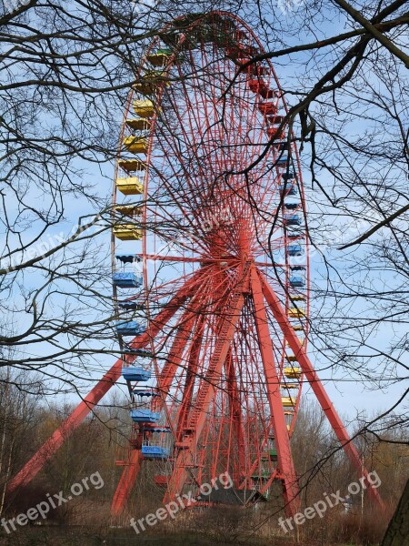 Ferris Wheel Old Berlin Plänterwald Spree River Park