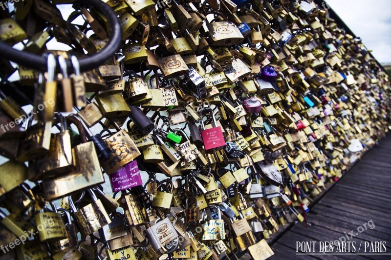 Pont Des Arts France Paris Lover Love