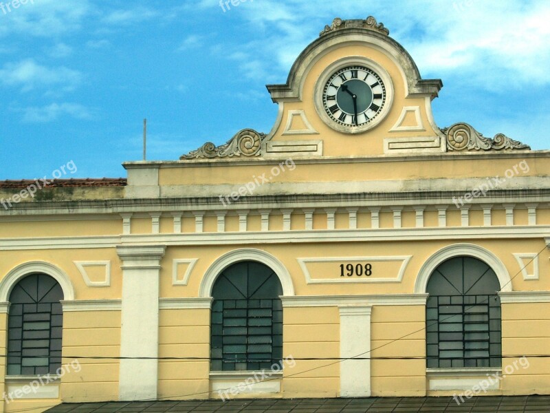 Old Train Station Station Clock São Carlos Railway Station Free Photos