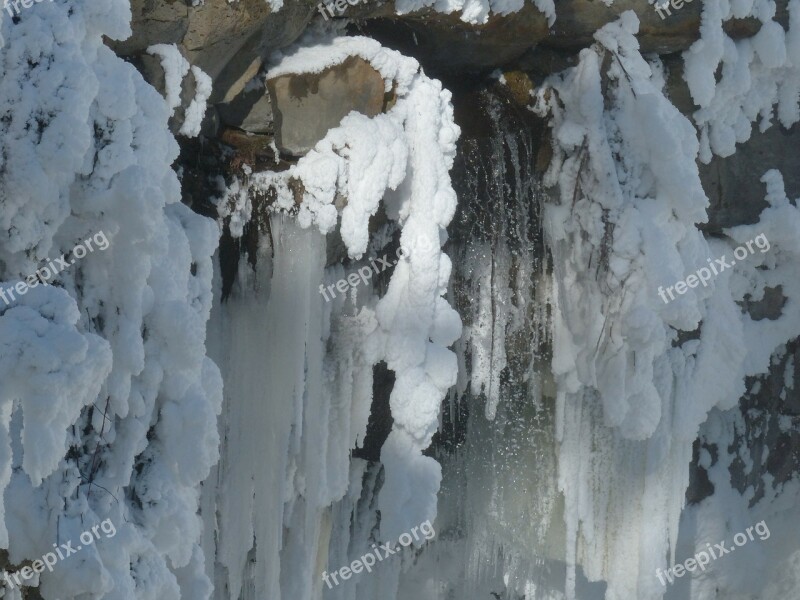 Canim Falls British Columbia Canada Frosted Canyon