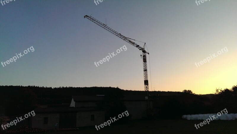 Crane Night Twilight Free Photos