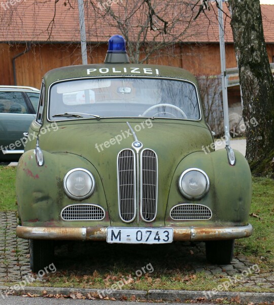 Police Car Oldtimer Movie Car Isar12 Auto