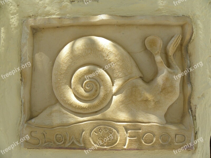 Snail Relief Restaurant Slow Food Eat