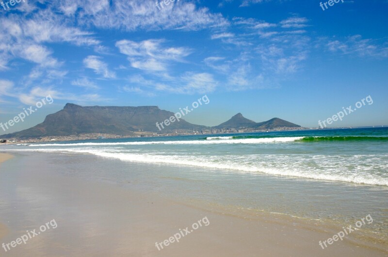 Cape Town Beach Table Mountain Free Photos