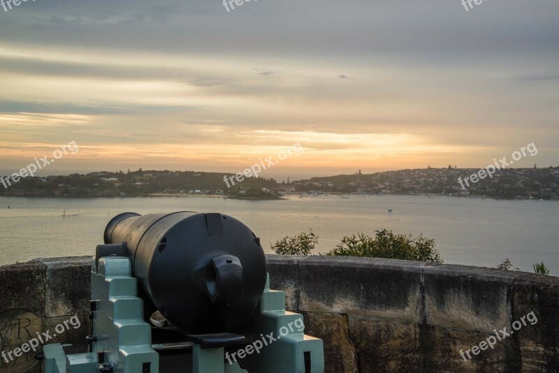 Cannon Sky Clouds Historic Middle Head