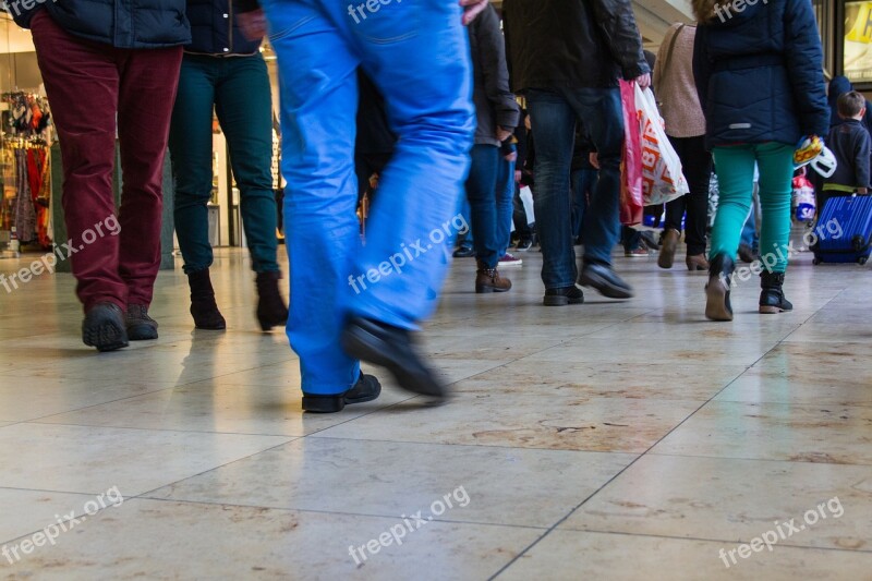 Shopping Legs Feet Shoe Walk