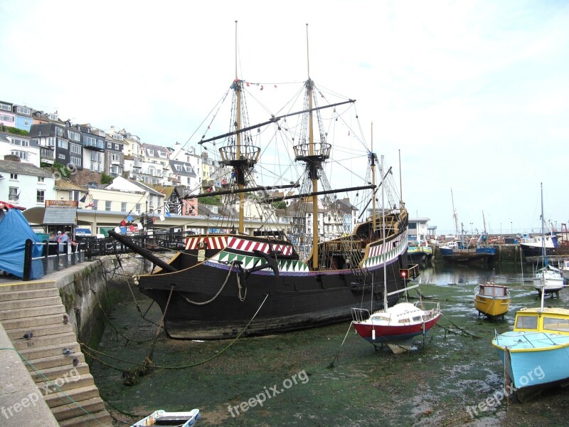 Brixham Devon Boats Seaside Harbour