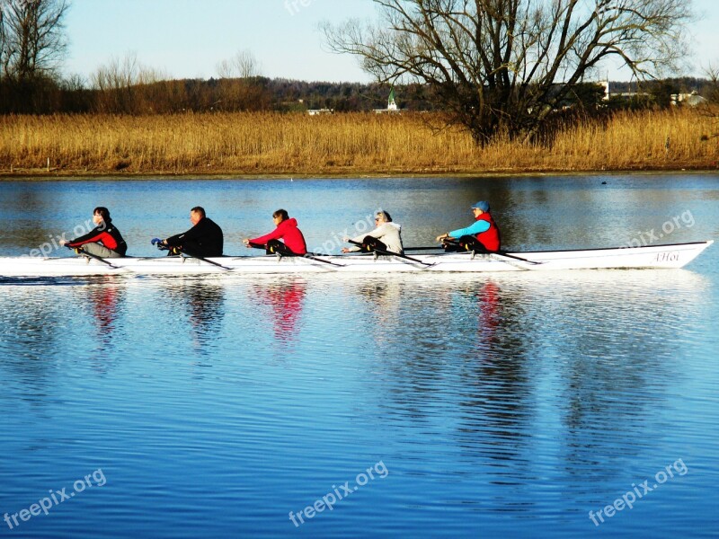 Rowing Boat Rowing Five Seater Boat Sport