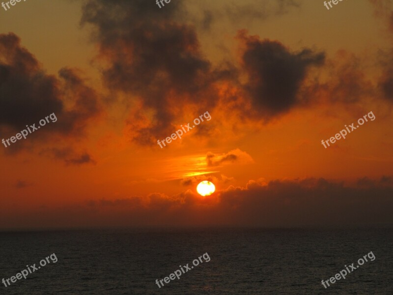 Ocean Norway Sunset Sky Dawn