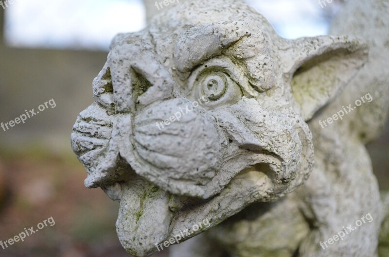 Garden Statue Stone Figure Gargoyle Free Photos