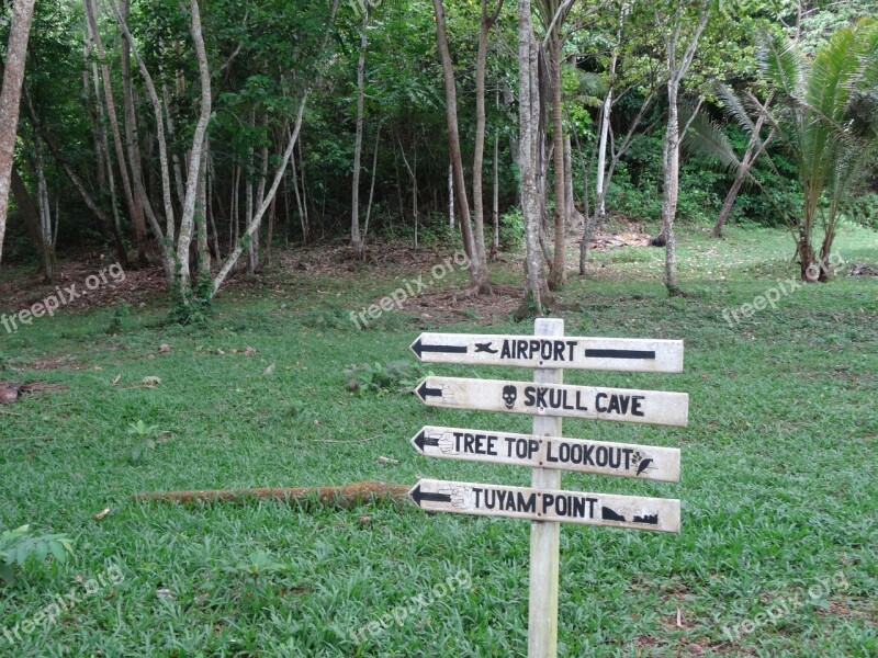 Doini Island Papua New Guinea Oceania Airport Sign Free Photos