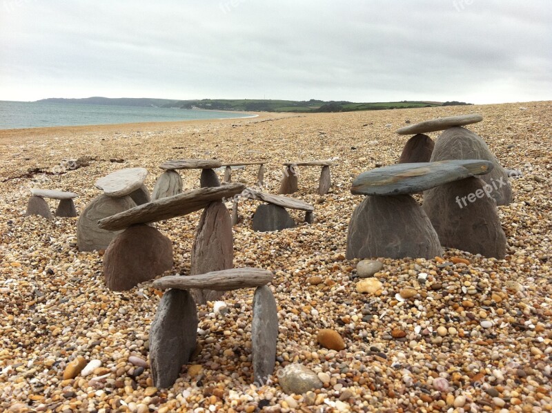 Beach Sea Pebbles Pebble Stones