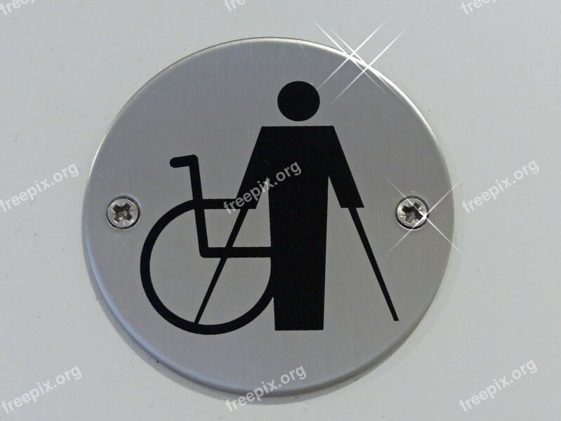 Signs Disabled Handicap Wheelchair Crutch