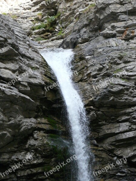 Cascade Water Mercantour Waterfalls Nature