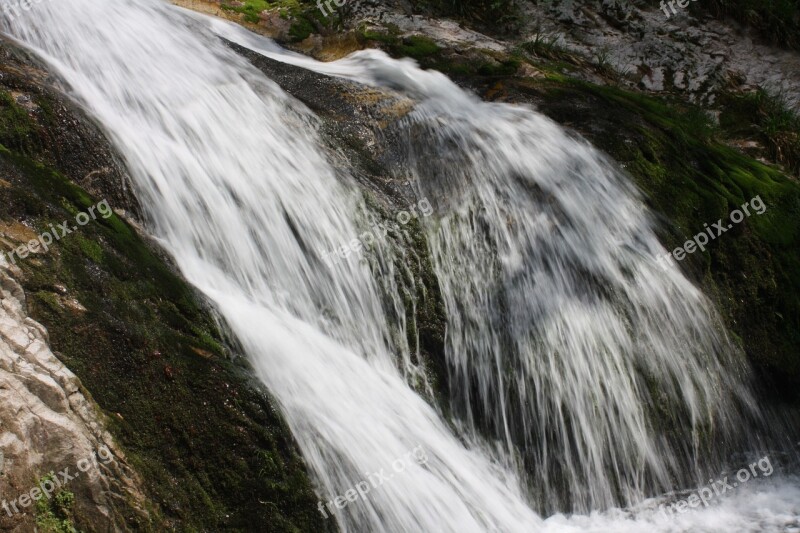 Waterfall Soft Strong Rock Free Photos