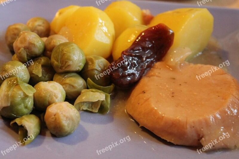 Brussels Sprouts Potatoes Turkey Parsley Potatoes Salt Potatoes